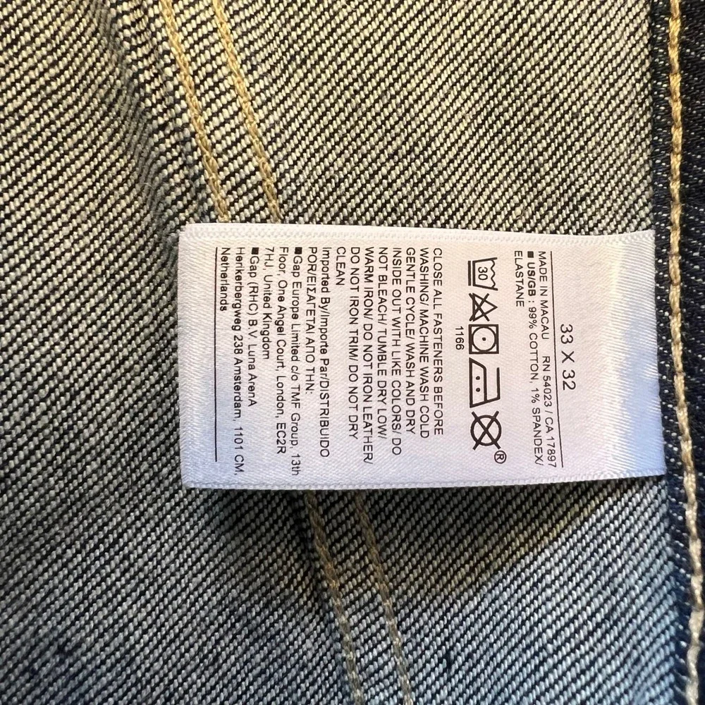 Banana Republic Authentic Straight Jeans Mens 33x32 Dark Wash‎ Indigo Denim